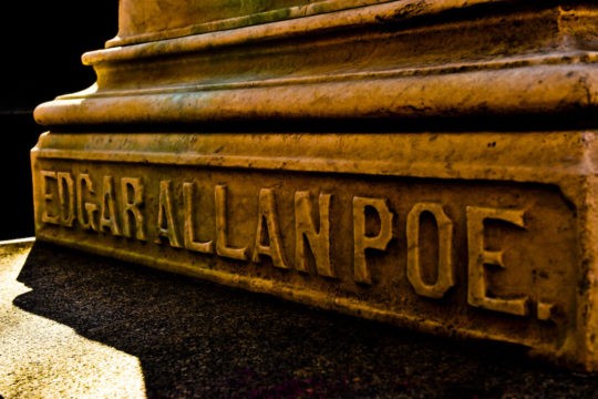 Gravestone with ‘Edgar Allan Poe’ written on it