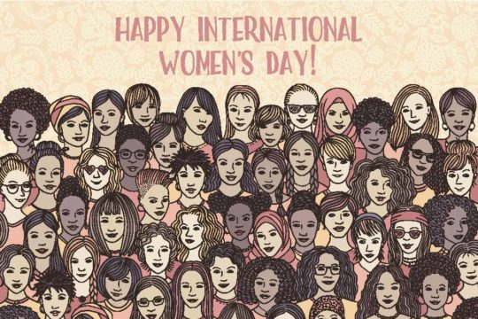Illustration of dozens of diverse women for International Women’s Day.