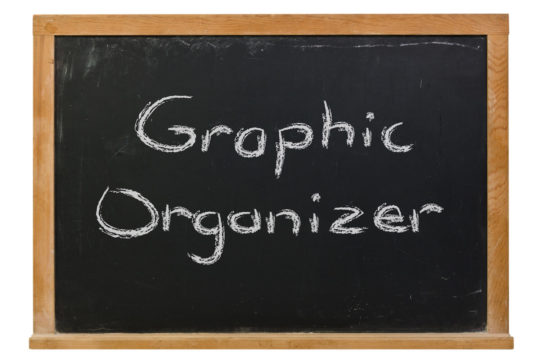 Graphic Organizer’ written on a chalkboard.