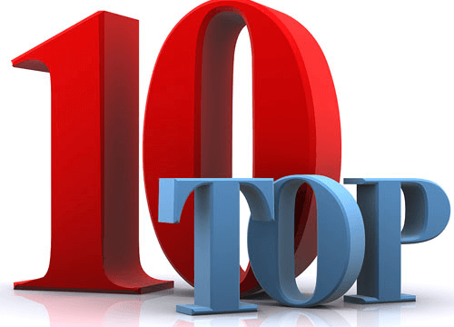 The words “Top 10” in front of a white background